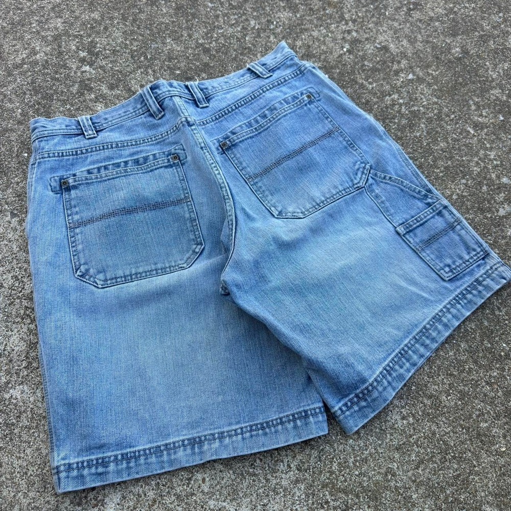 Vintage 90s Boca Classics Jorts Carpenter Workwear Denim Shorts Blue 36 (c1)